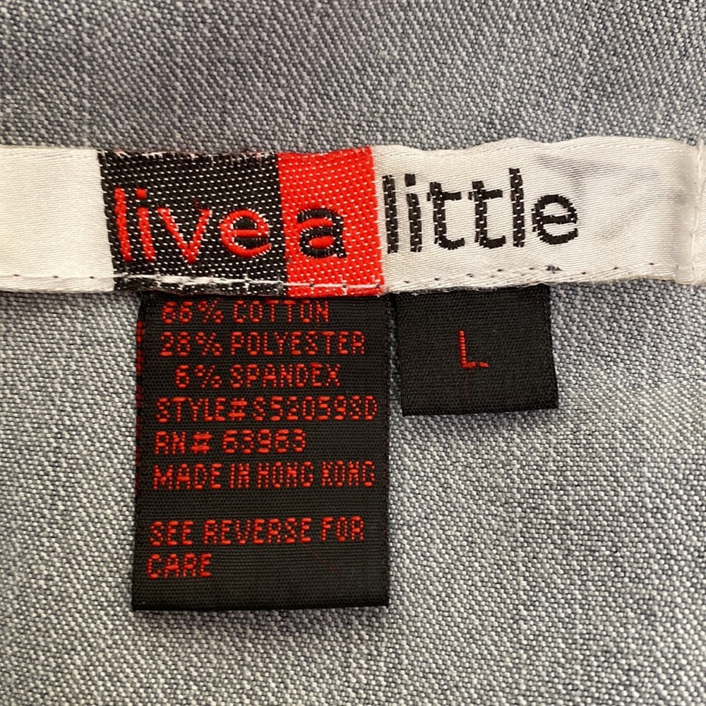 Live a Little Denim Shirt Jac - Picture 5 of 7